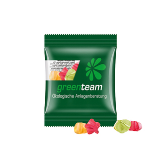 Minitüte,10 g, kompostierbare Folie transparent, Trolli Fruchtgummi Sterne