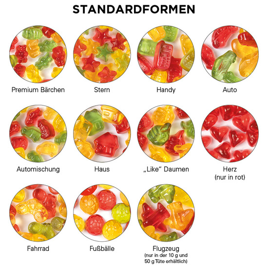 Maxitüte, recyclingfähiges Papier weiß, Trolli Herz rot
