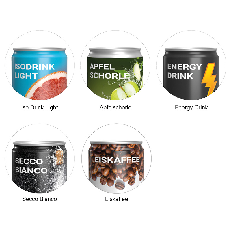 Getränkedose 250  ml Eiskaffee, Sleeve-Folie transparent