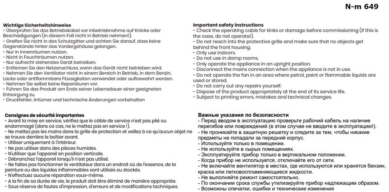 Tischventilator schwarz