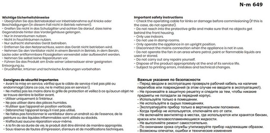 Tischventilator schwarz