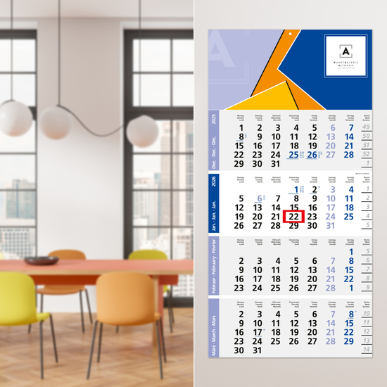 4-Monatskalender Logic 4 Post Bestseller (Einblatt)
