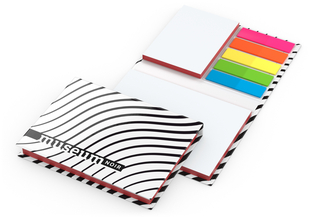 Haftnotiz-Set Budapest Bookcover White Bestseller, gloss-individuell, Farbschnitt rot