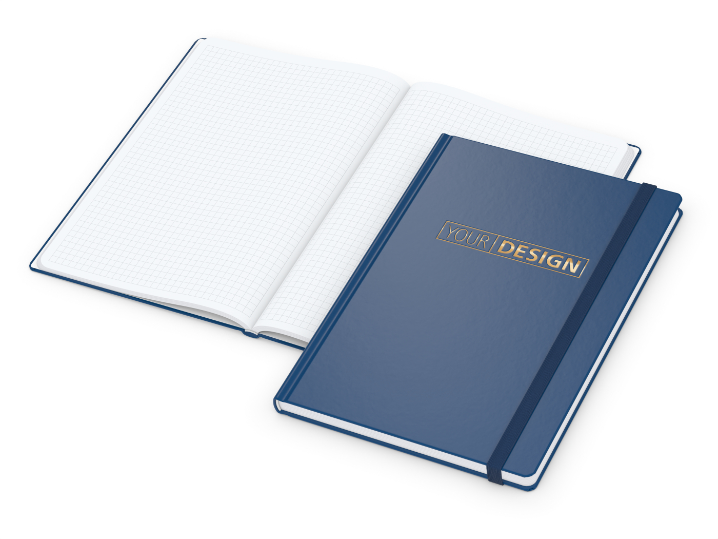 Notizbuch Easy-Book Comfort Bestseller, Large, dunkelblau inkl. Goldprägung
