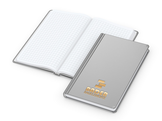 Notizbuch Easy-Book Basic Bestseller, Pocket, silber inkl. Goldprägung