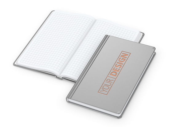 Notizbuch Easy-Book Basic Bestseller, Pocket, silber inkl. Kupferprägung