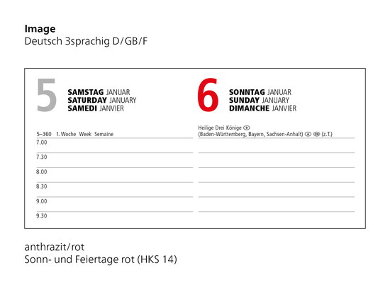 Buchkalender Image Bestseller inkl. Kupferprägung, schwarz