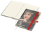 Notizbuch Match-Book Creme Bestseller, A5, Cover-Star, matt-individuell, rot