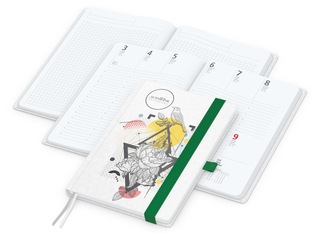 Wochenplaner Match-Hybrid White Bestseller, A5, Natura individuell, grün