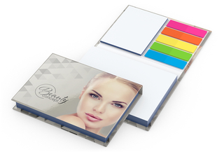 Haftnotiz-Set Prag Bookcover White Bestseller, matt-individuell, Farbschnitt blau