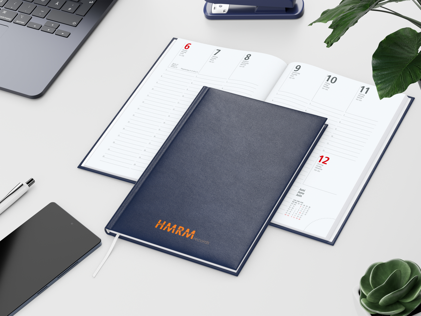 Wochenkalender Prestige Bestseller inkl. Siebdruck-Digital, dunkelblau
