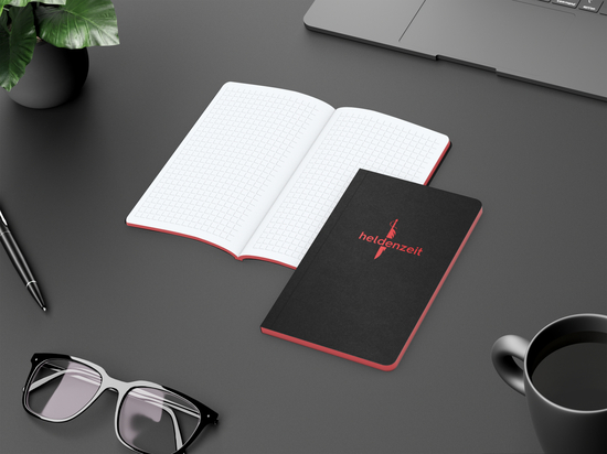 Notizbuch Tablet-Book Slim Bestseller, Pocket, rot