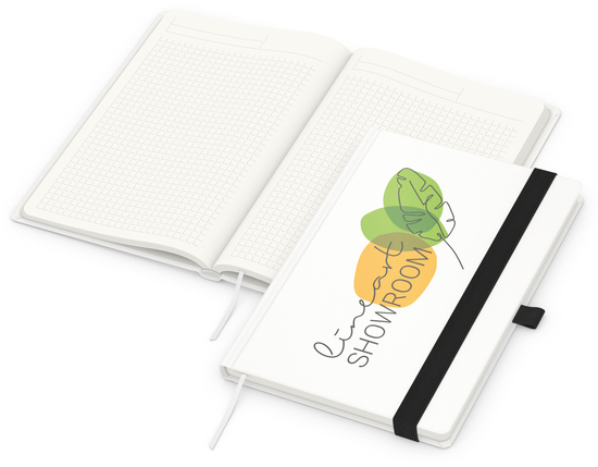 Notizbuch Match-Book, A5, Cover-Star Recycling-Matt, schwarz