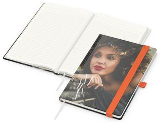 Notizbuch Match-Book, A5, Natura Recycling, orange
