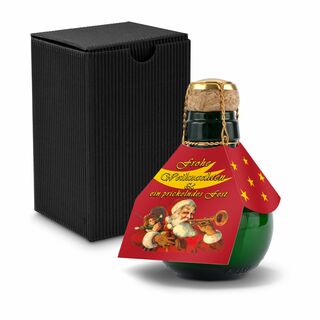 Origineller Sekt Weihnachtsgruß - Karton Schwarz, 125 ml 2K1358f2
