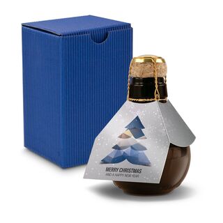 Origineller Sekt Merry Christmas - Karton Blau, 125 ml 2K1358l3