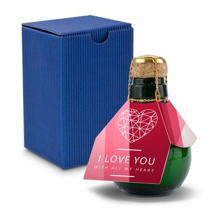 Origineller Sekt I love u - Karton Blau, 125 ml 2K1358p3