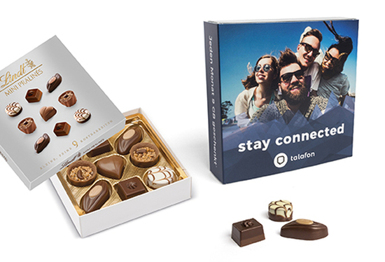 Lindt Mini Pralinés im Werbeschuber 44 g Silber