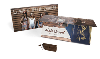 Lindt Schokoladentafel in Mailingmappe 110 g Zartbitterschokolade