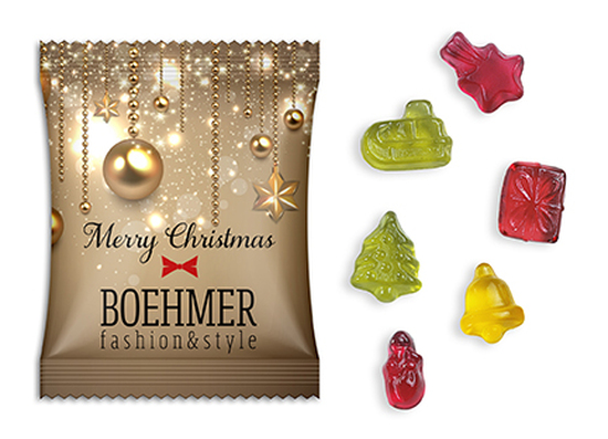 Fruchtgummi Weihnachtsedition 10 g  Standard-Folie transparent