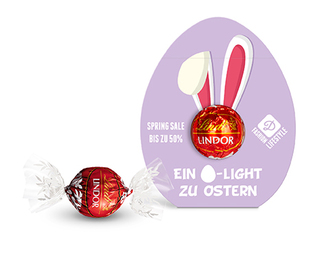 Lindt Lindor Kugel in Werbekartonage "Osterei" 12.5 g Milchschokolade Kartonage