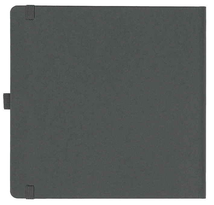 Notizbuch Style Square im Format 17,5x17,5cm, Inhalt kariert, Einband Fancy in der Farbe Graphite