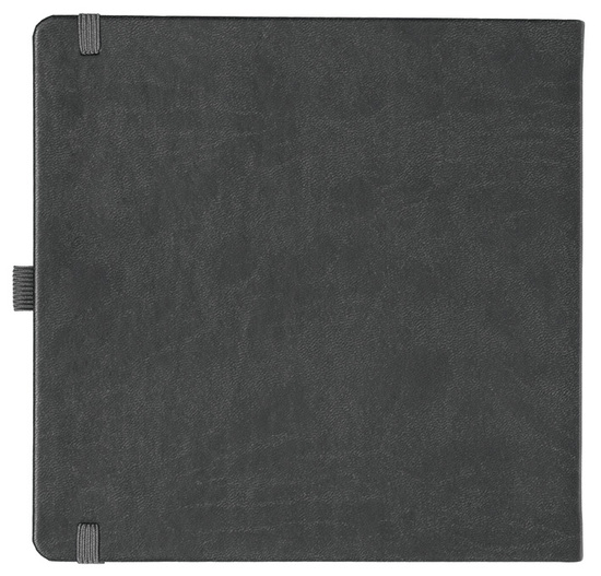 Notizbuch Style Square im Format 17,5x17,5cm, Inhalt kariert, Einband Slinky in der Farbe Dark Grey