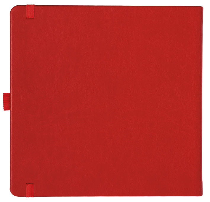 Notizbuch Style Square im Format 17,5x17,5cm, Inhalt liniert, Einband Slinky in der Farbe Scarlet