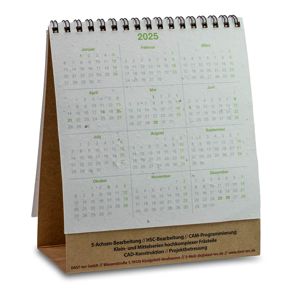 Samenpapier-Tischkalender - Wildblumenmischung