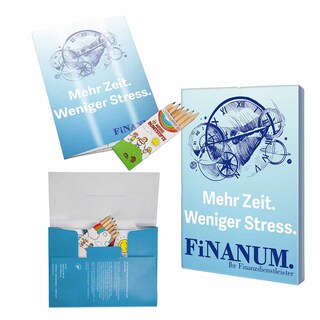 Malbuch / Mal-Set A6 - Volksbanken - Malset mit individuellen Vorder- und Rückseiten