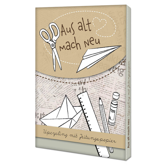 Upcycling-Set – Standard - Zeitungspapier - Tampondruck 2-c