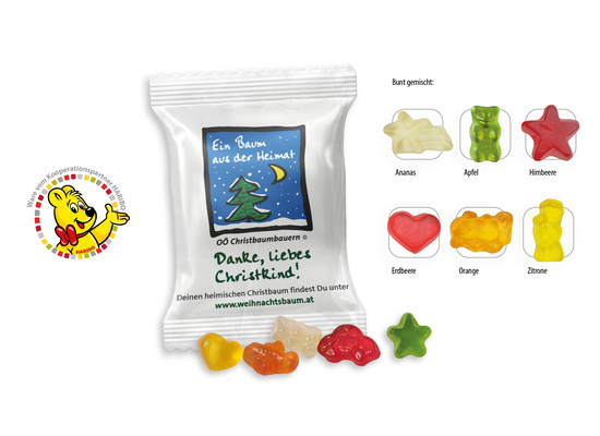 HARIBO Standardformen Werbetüte, Inhalt: HARIBO Weihnachtsmix ca. 10 g