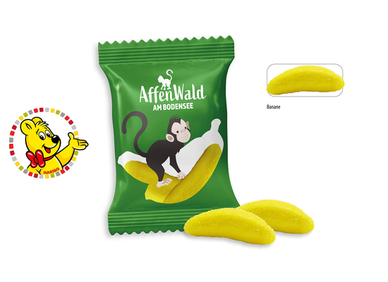 HARIBO Bananas Werbetüte, Inhalt: HARIBO Bananas ca. 8 g