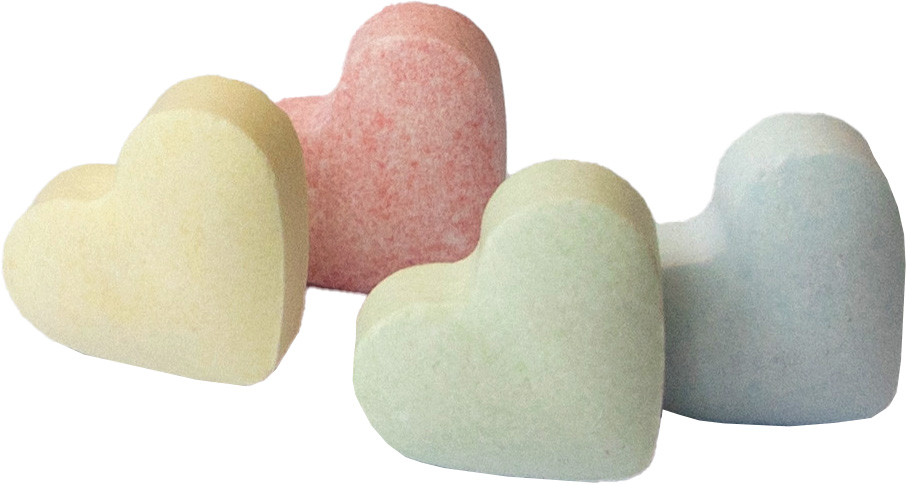 Traubenzuckerherzen bunt Werbetüte, Inhalt: Traubenzuckerherzen bunt ca. 9 g