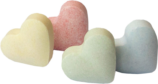Traubenzuckerherzen bunt Werbetüte, Inhalt: Traubenzuckerherzen bunt ca. 9 g