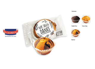 Mini Muffin im Flowpack, Inhalt: Mini Muffin Double Choc