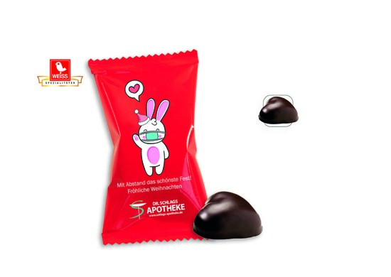 Lebkuchenherz Werbetüte, Inhalt: Lebkuchen Herz ca. 15 g