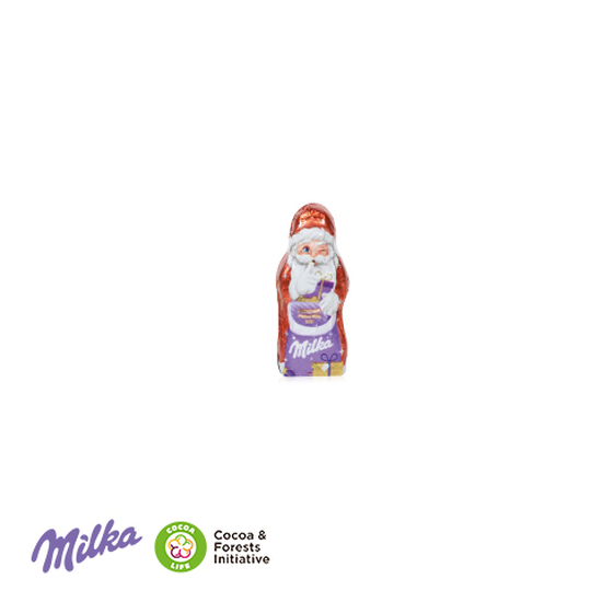 Werbe-Klappkarte mit Weihnachtsmann von Milka