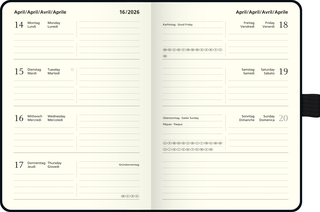 Taschenkalender "Kompagnon" Modell 732 66, schwarz