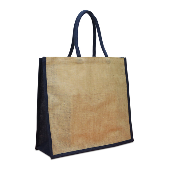 Jute Taschen  DJK009 45 x 17 x 40 cm natur-dunkelblau