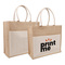 Jute Tasche mit Einsteckfach  DJK017 45 x 17 x 40 cm  natur
