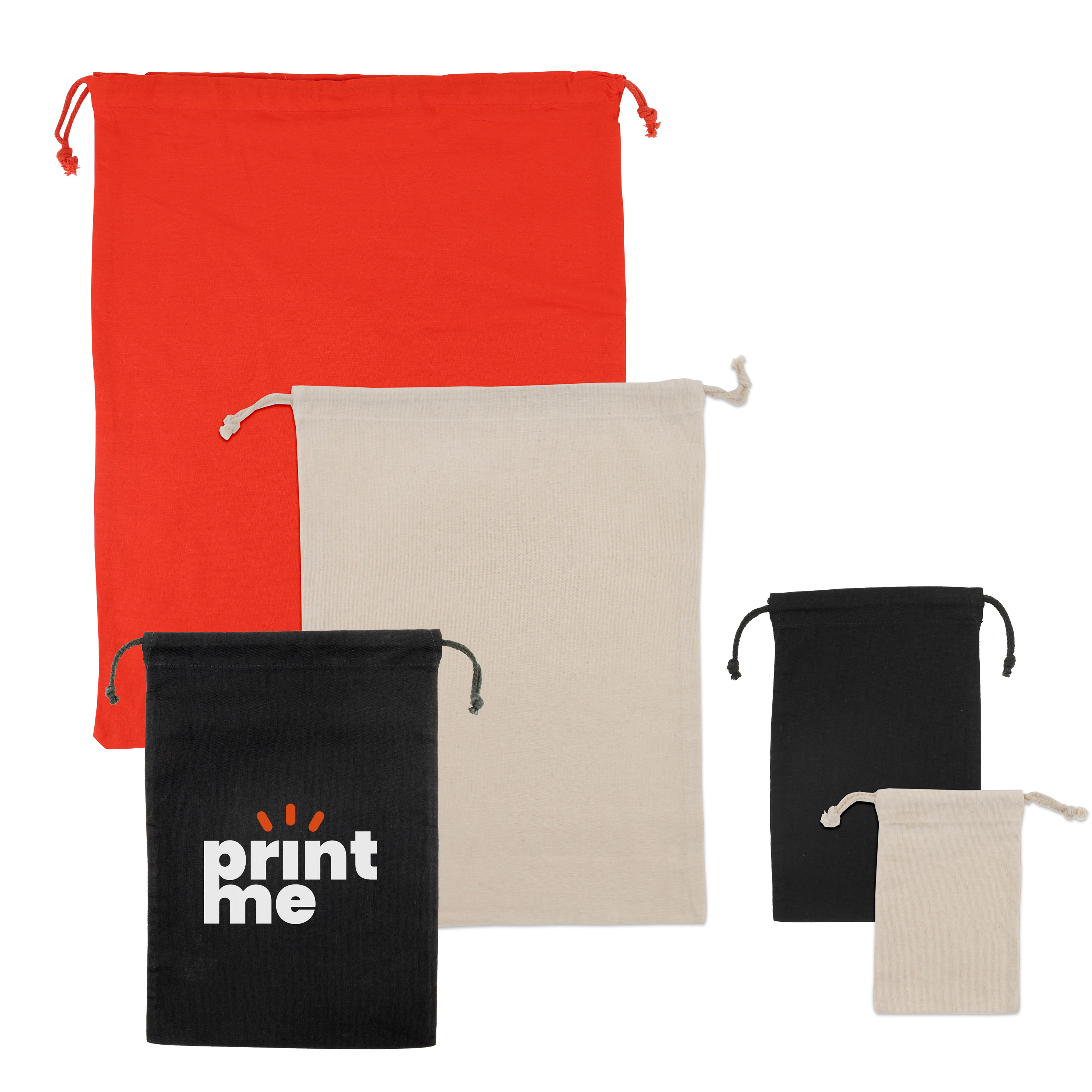 Baumwollbeutel mit Kordelzug  DKE044 10 x 16 cm  natur Farbe