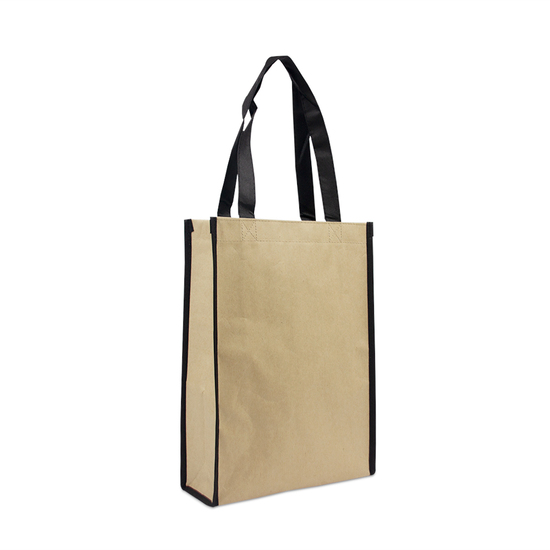 öko Krafttasche non-woven  DNW011 30 x 10 x 40 cm  braun kraft - non-woven schwarz