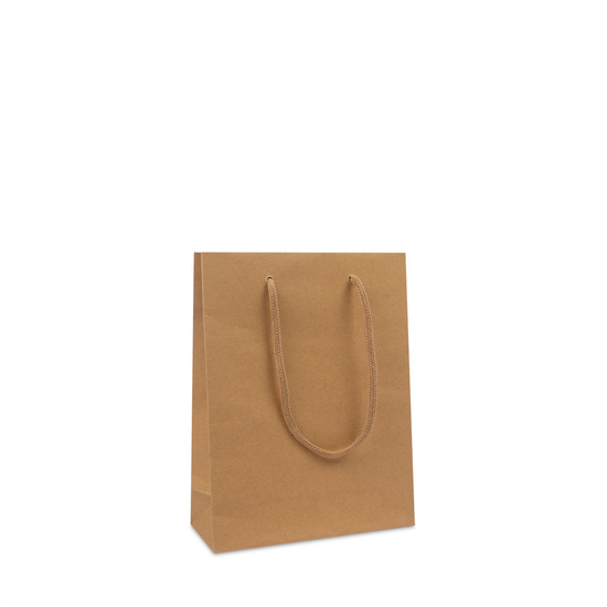 Tragetasche Deluxe  DPK117 25 x 11 x 33+5 cm  braun Kraft A-grade