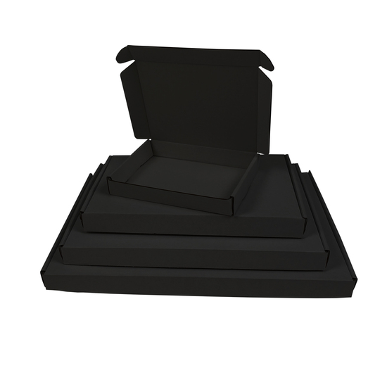 Versandkartonagen  VPD125 25,5 x 16 x 2,5 cm schwarz