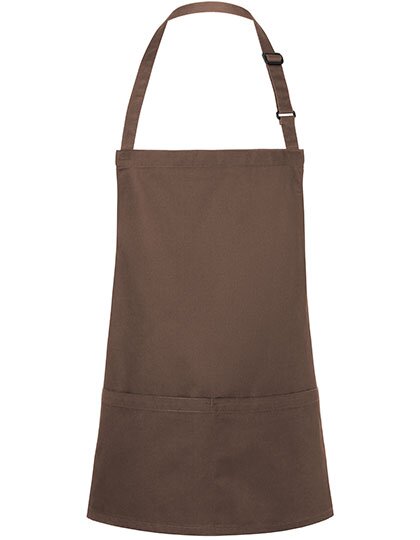 Kurze Latzschürze Basic mit Schnalle und Tasche