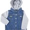 LW750 Denim Jacket With Fleece Hood And Sleeves
